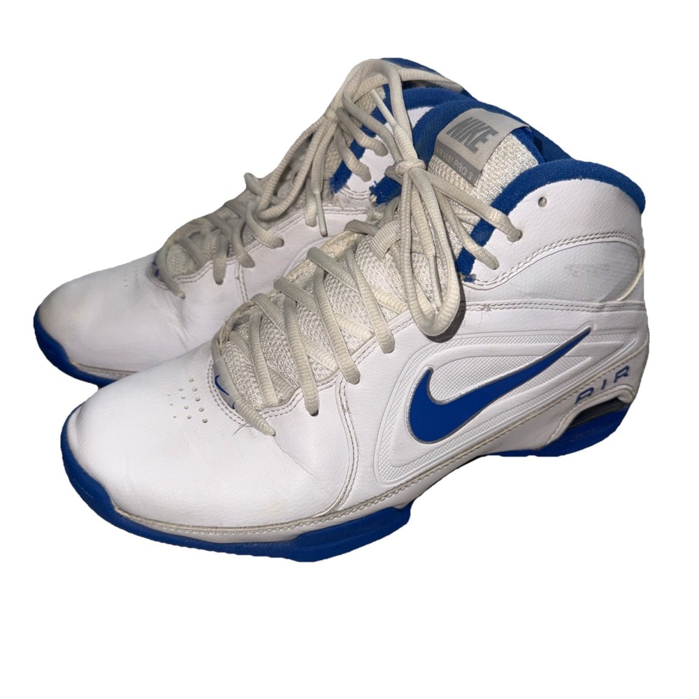 Nike Air Visi Pro 3 Women's Size 8 White Blue Basketball Shoes High 525747-102
